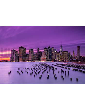 Φωτοταπετσαρια Τοιχου New York Violet Sunset