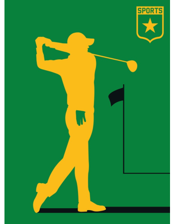 Φωτοταπετσαρια Golfplayer Πρασινο