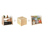 Σετ Ραφια Montessori 3 Σε 1 Βιβλιοθηκη + Ραφι παιχνιδιων + Διαλογεας Lego