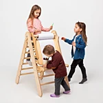 Σετ Αναρριχησης Montessori 5 Σε 1: Τριγωνικη Σκαλα + Αψιδα Αναρριχησης + Τσουληθρα + Αναρτηση για Σχεδιο + Διχτυ
