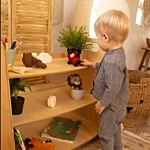 Montessori Ξυλινη Ραφιερα Παιχνιδιων / Βιβλιων