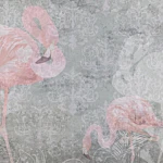 Flamingo Ταπετσαρια Τοιχου Ανοιχτο Γκρι