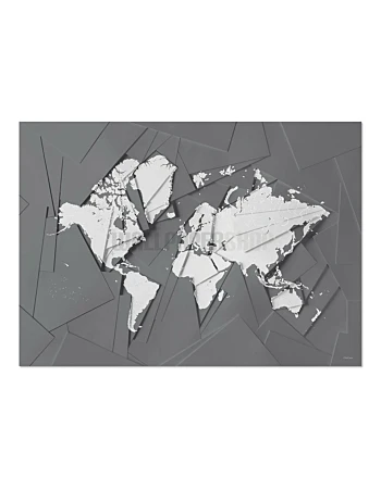 Παγκοσμιος Χαρτης Ποστερ Γκρι