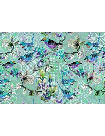 Φωτοταπετσαρια Mosaic Birds 3 Μπλε