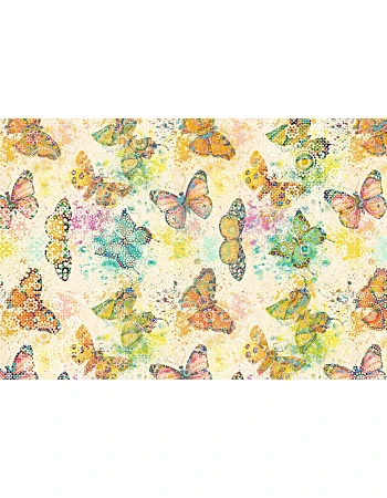 Φωτοταπετσαρια Mosaic Butterflies 1 Εκρου