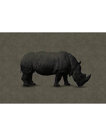 Φωτοταπετσαρια Rhino 1 Μαυρο