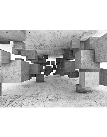 Φωτοταπετσαρια Concrete Tetris Γκρι