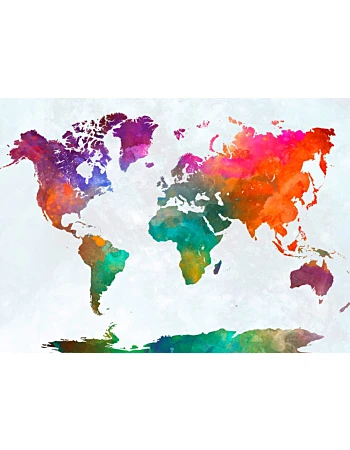 Φωτοταπετσαρια Global Map Πολυχρωμη