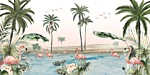 Flamingo Oasis Ταπετσαρια Τοιχου Ροζ